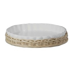 La Porcellana Bianca - wiklinowy kosz na naczynie do tarty 28 cm Midollino