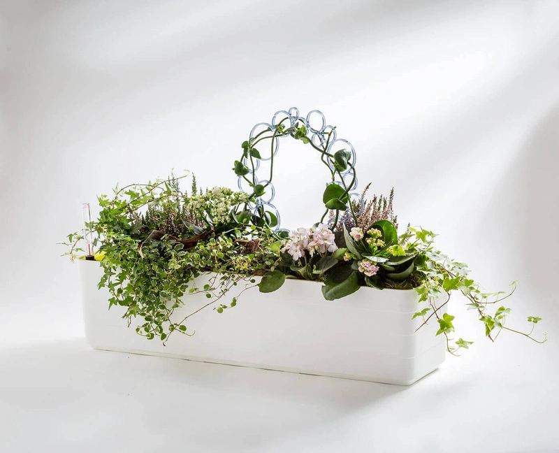 Urbalive - BERBERIS Donica samonawadniająca prostokątna 80 x 20 cm, biały