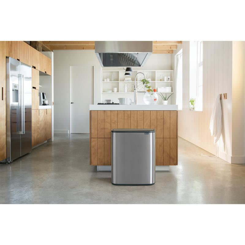 Brabantia - kosz na śmieci Bo Touch Bin 60L (2 x 30) stal matowa FPP