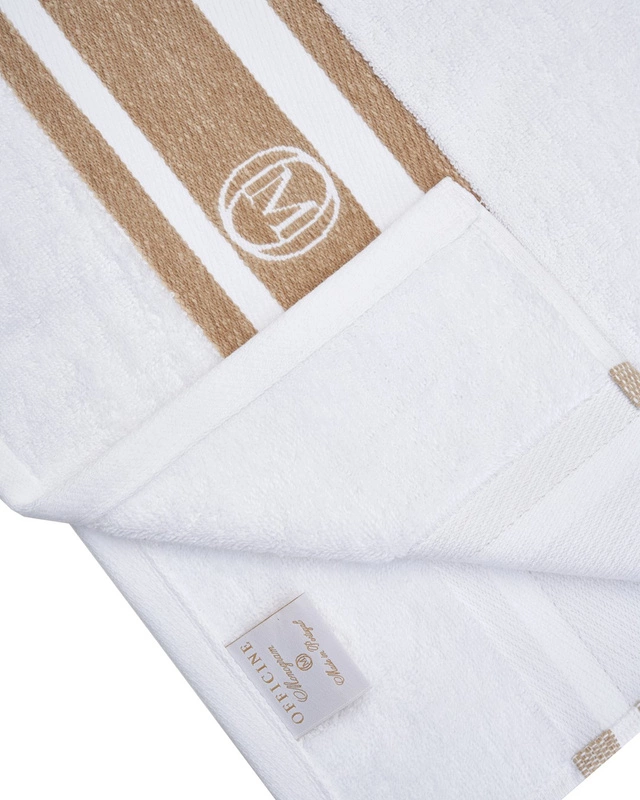 Officine Monogram - Ręcznik kąpielowy MonogrLinea100x160cm b.beżowy