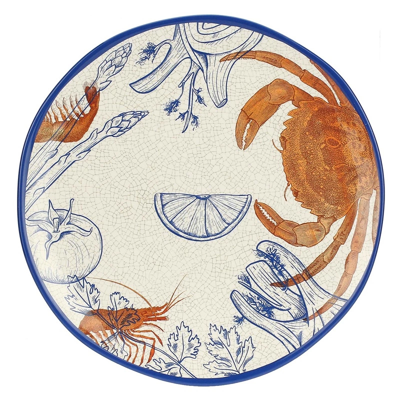 ROSE&TULIPANI - Ocean Life Duża taca okrągła z melaminy 42 cm