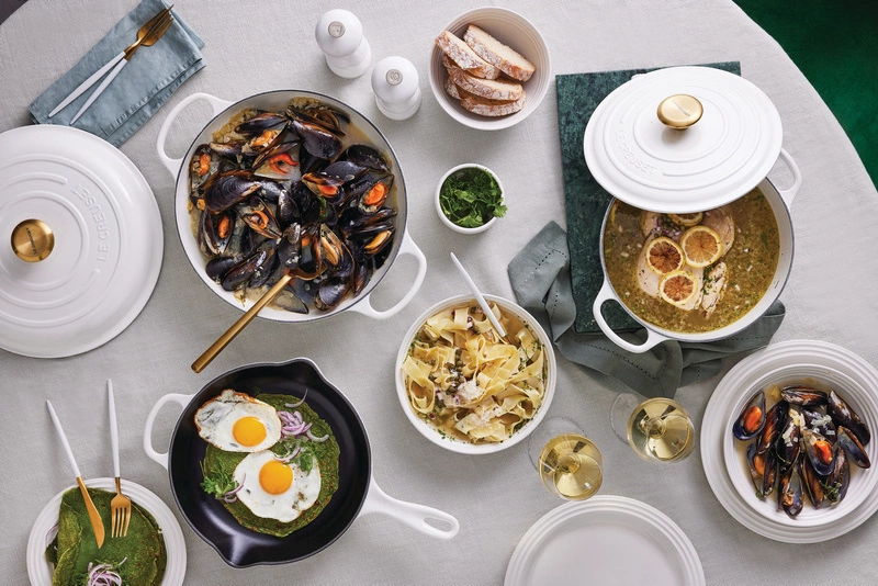 Le Creuset - garnek gourmet profesjonalny 30 cm 3,5 l biały