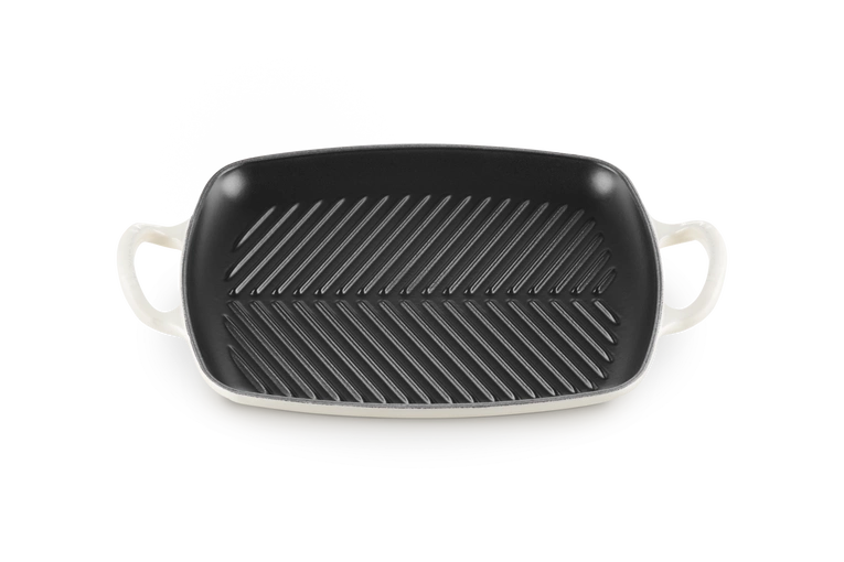 Le Creuset - patelnia żeliwna grillowa z dwoma uchwytami 30 cm Meringue