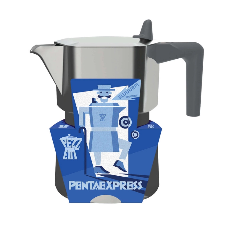 Pezzetti - PENTAEXPRESS Aluminiowa kawiarka (6 filiżanek) - Srebrny