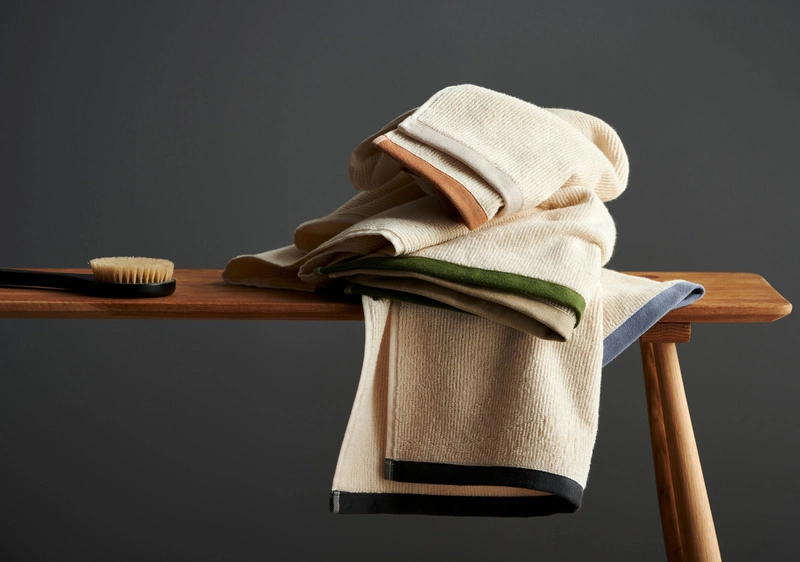 Södahl - Ręcznik do twarzy 30 x 30 cm Contrast olive