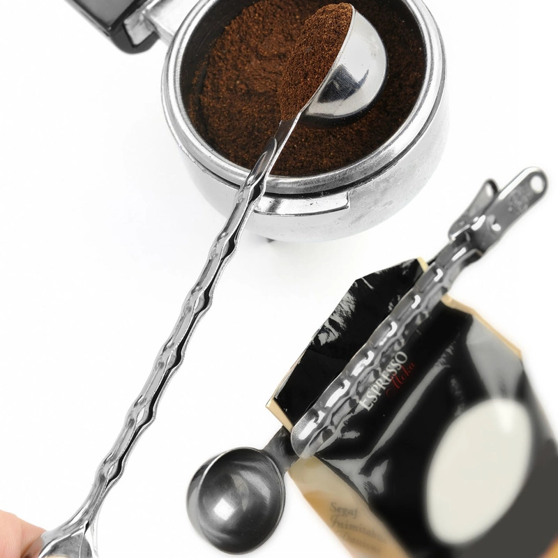 IDEALE - Łyżka do kawy z klipsem, stal nierdzewna
