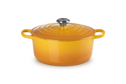 Le Creuset - brytfanna żeliwna emaliowana Signature okrągła 26 cm 5,3 l nectar