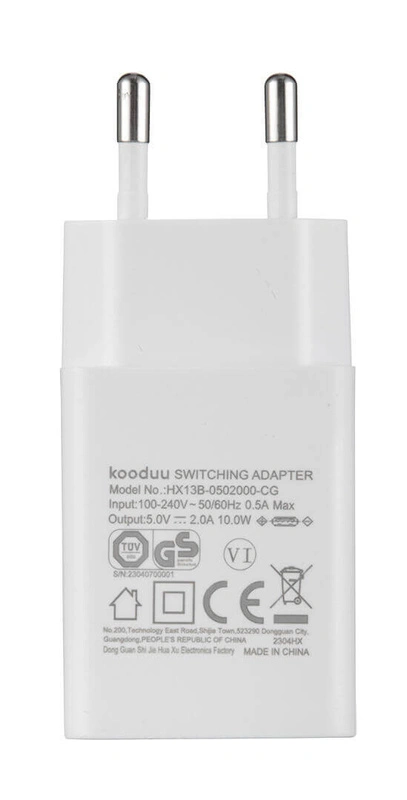 Kooduu - Ładowarka sieciowa USB - Biały