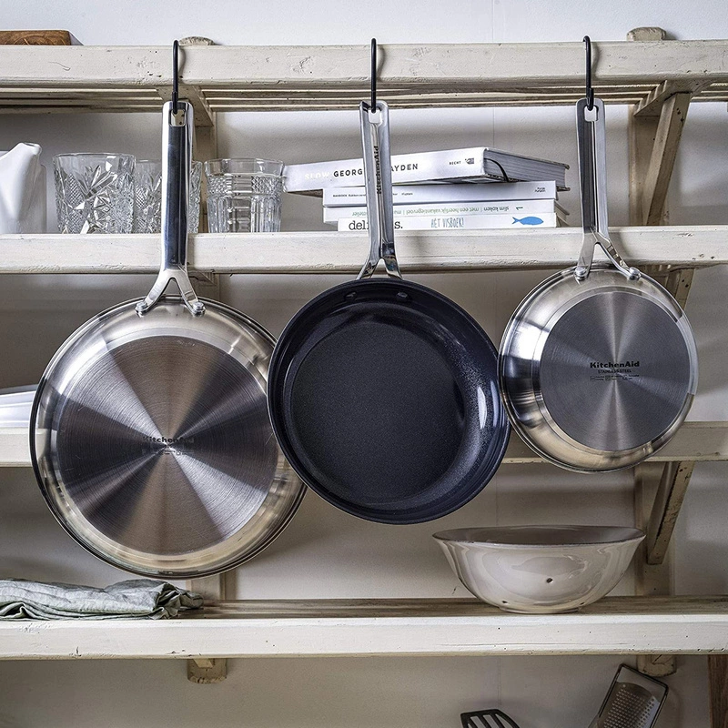 KitchenAid - Patelnie stalowe z powłoką 20 + 24 + 28 cm