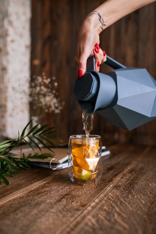 Vialli Design - Termos z wkładem szklanym 1L GEO grafitowy