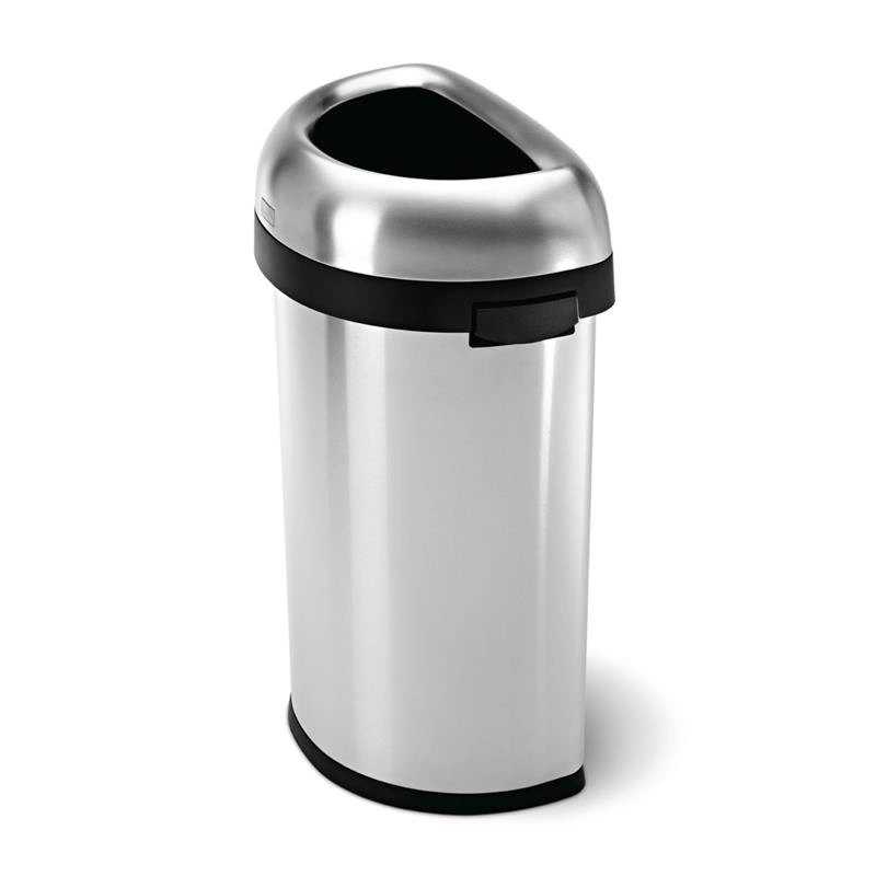 Simple Human - kosz na śmieci 60 l Bullet Open półokrągły stal
