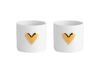 Raeder - Zestaw 2 świeczników na tealight - złote serce