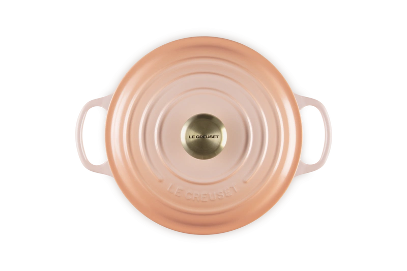 Le Creuset brytfanna żeliwna emaliowana Signature okrągła 24 cm 4.2l peche