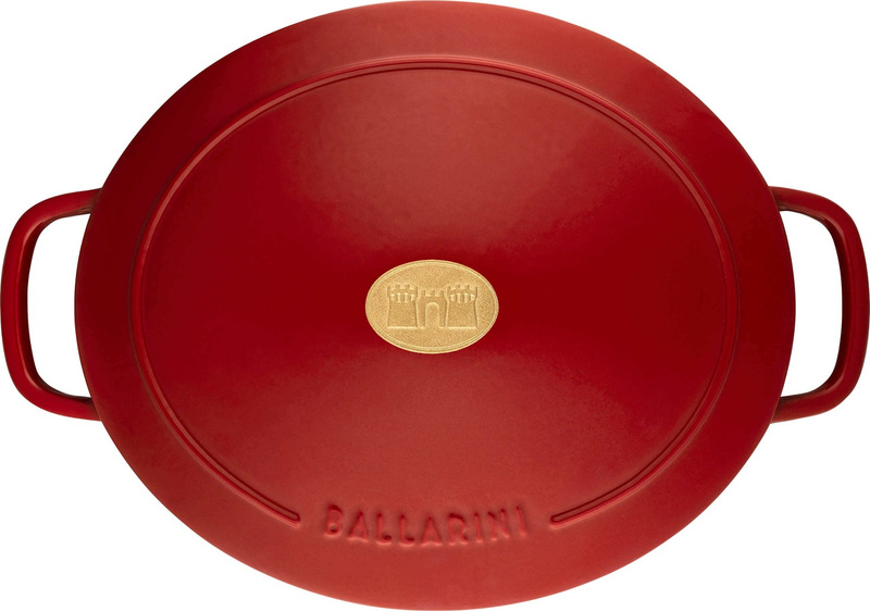 Ballarini - garnek żeliwny owalny 2.2 ltr, czerwony Bellamonte