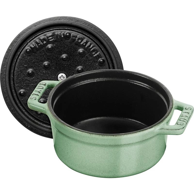 Staub - mini garnek żeliwny okrągły 10 cm, miętowy Mini Cocotte