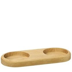 Zassenhaus - podstawka pod młynki, drewno dębowe, 17 x 8 cm, na 2 młynki o średnicy do 6 cm