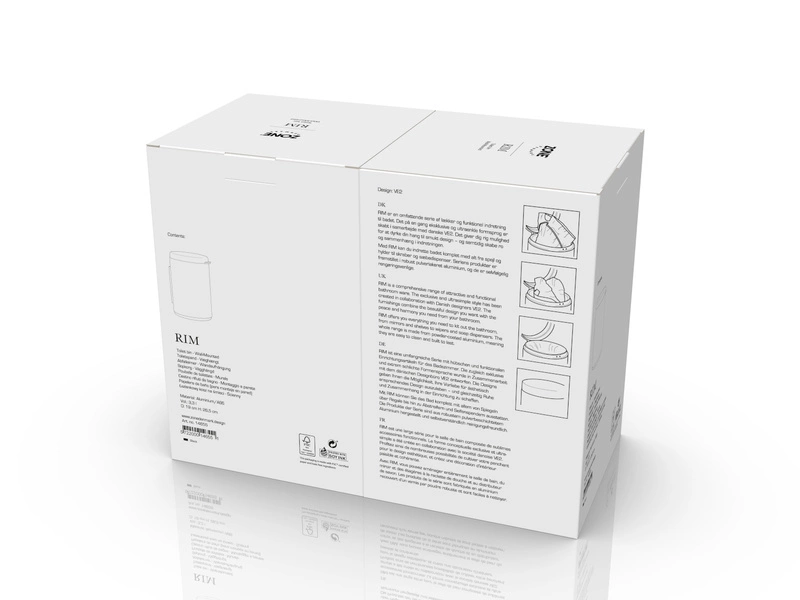 Zone Denmark - Ścienny kosz łazienkowy 3,3 l Rim Black