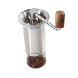 Zassenhaus - młynek do kawy, stal nierdzewna/szkło, 40 g, śred. 8 x 21 cm Barista