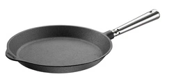 Skeppshult - PROFESSIONAL Patelnia płytka ze stalową rączką - 26 cm, czarny