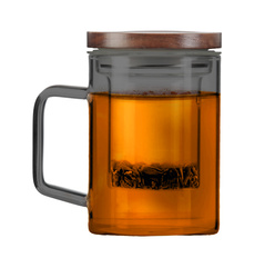 Vialli Design - Szklanka z zaparzaczem Soho 350 ml grafitowa