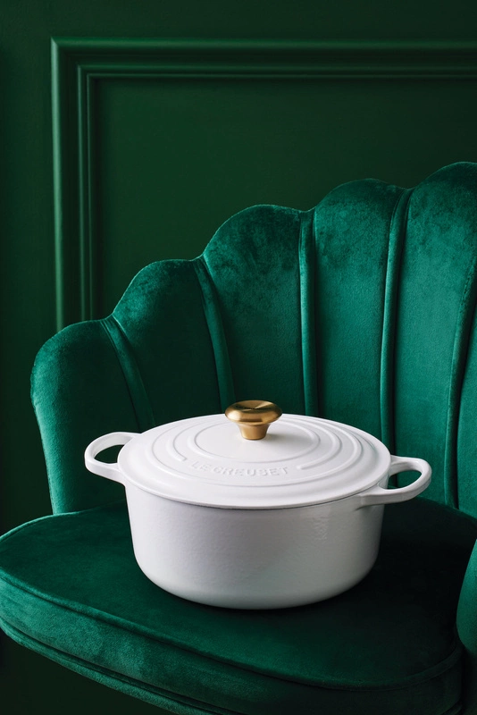 Le Creuset - garnek żeliwny Signature 24 cm 4,2 l biały