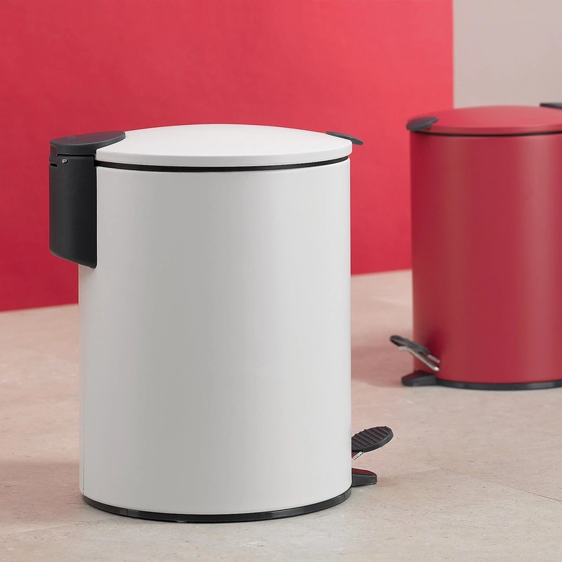 Kela - Kosz stalowy na śmieci 3 l biały Mats