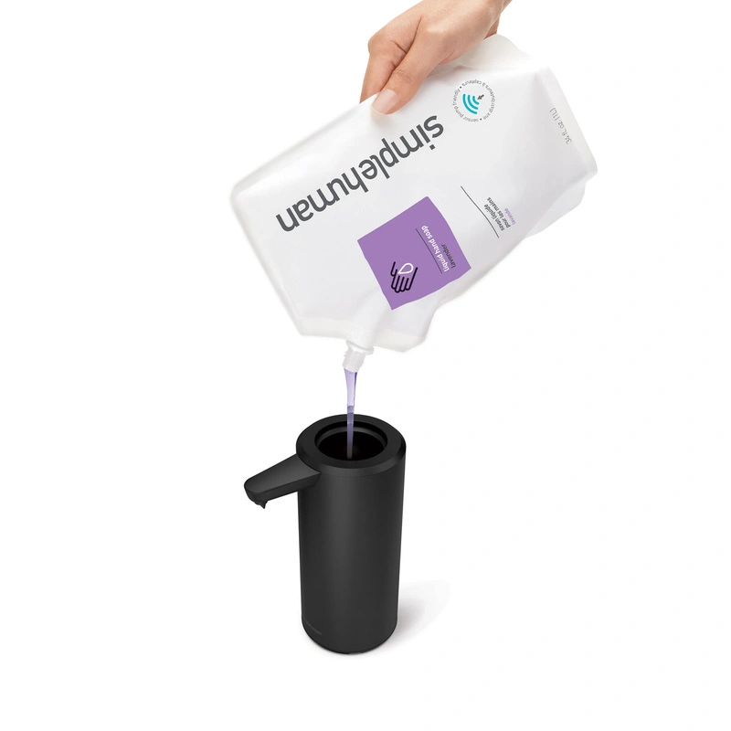 Simplehuman - Dozownik bezdotykowy 266 ml - matowa czarna stal nierdzewna