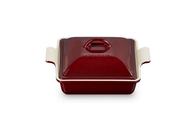 Le Creuset - Kwadratowa Forma z Pokrywką 23 cm Garnet
