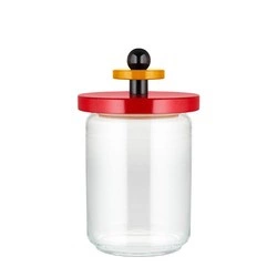 Alessi - Szklany słoik 1 l- czerwony