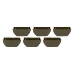 Rose&Tulipani - zestaw 6 kwadratowych miseczek 8 cm Concerto Grigio Tortora