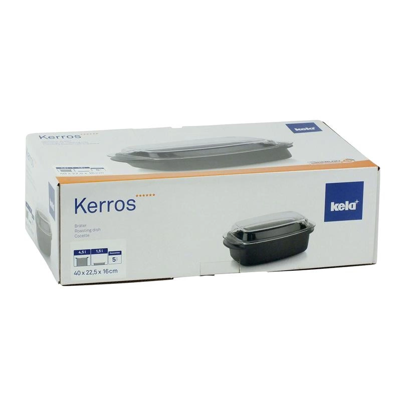 Kela - Brytfanka prostokątna z pokrywą 4,5 l Kerros