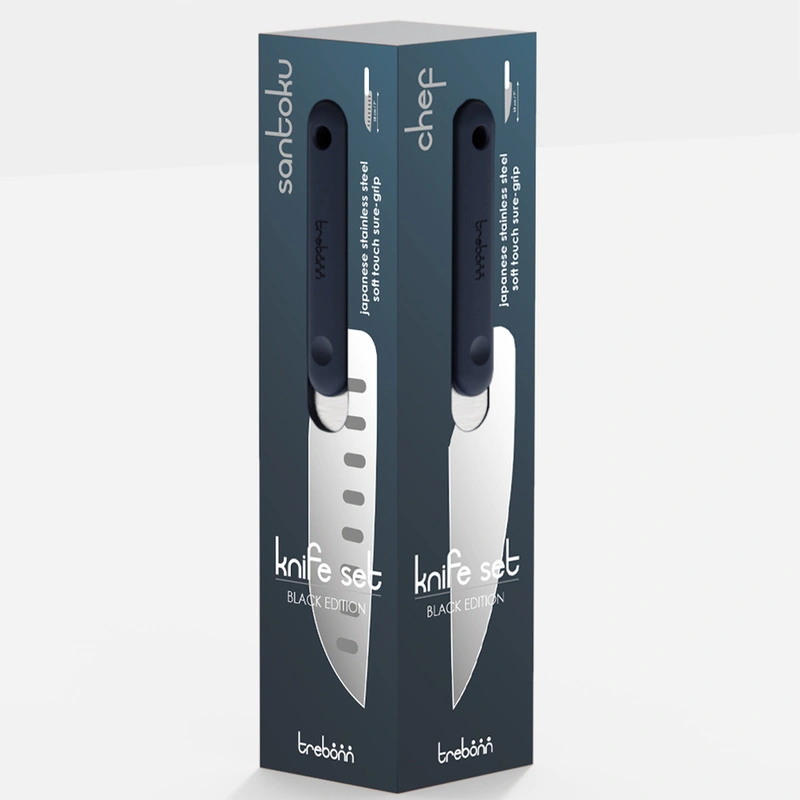 Trebonn - Noże kuchenne zestaw 4 szt Black Edition