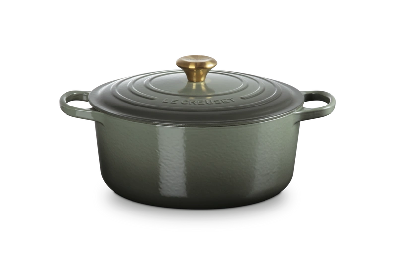 Le Creuset brytfanna żeliwna emaliowana Signature okrągła 28 cm 6,7l thyme