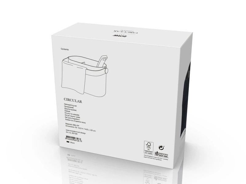 Zone Denmark - Organizer do zlewu 3 el. Circular Black