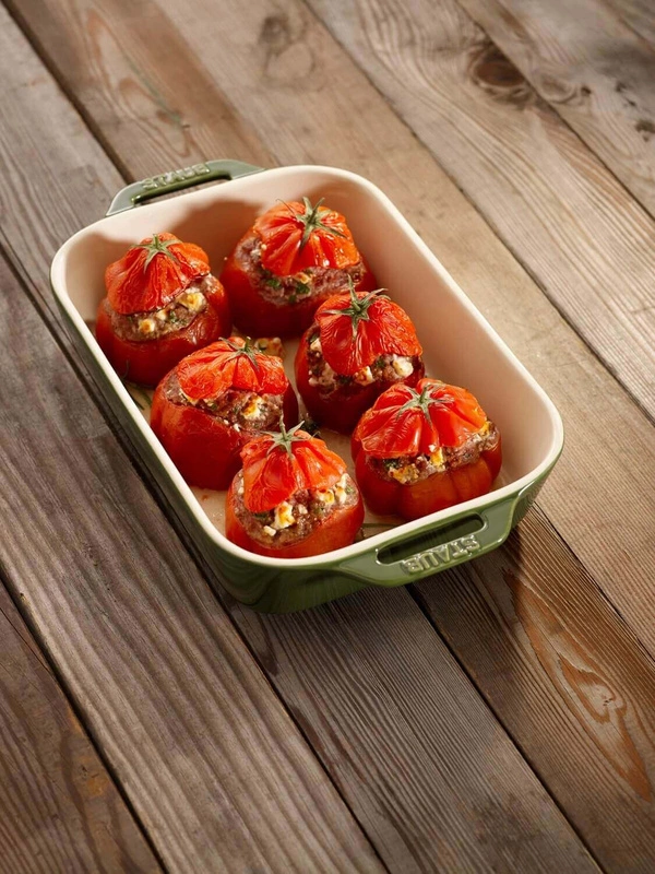 Staub - prostokątny półmisek ceramiczny 2.4 l, zielony