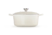 Le Creuset - brytfanna żeliwna emaliowana Signature okrągła 26 cm 5,3 l meringue