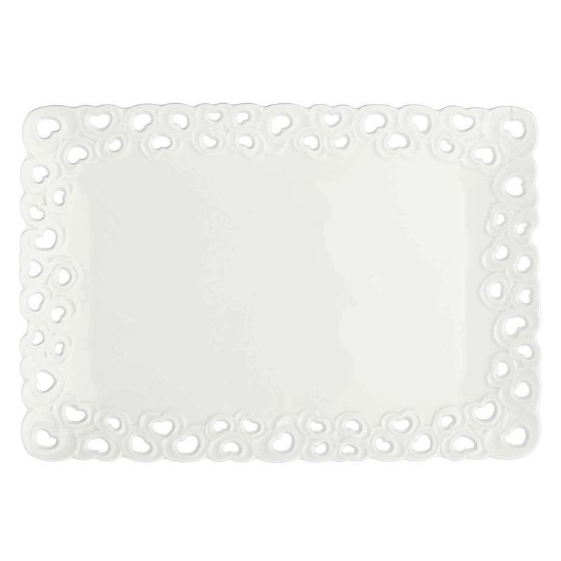 La Porcellana Bianca - zdobiona taca do serwowania 31 x 22 cm Valentino