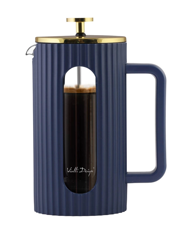 Vialli Design - Zaparzacz do kawy i herbaty 1000 ml Livio indigo