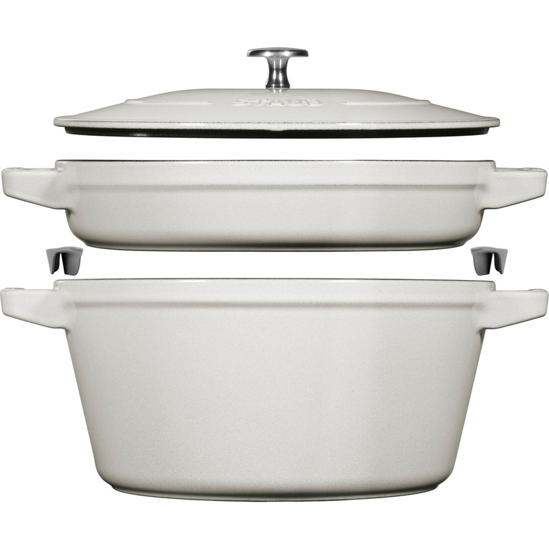 Staub - zestaw 2 naczyń + pokrywka 24 cm truflowy
