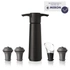VacuVin - Zestaw do próżniowego zamykania wina Wine Saver Czarny (1 pompka + 3 korki + 1 nalewak)