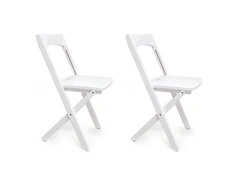 Arredamenti -  DIANA Zestaw 2 składanych krzeseł - 45 x 40 cm, biały