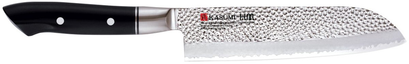 Kasumi - Nóż Santoku kuty VG10 HM dł. 18 cm  młotkowany