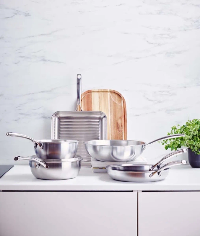 BK Cookware - patelnia stalowa grillowa Superior 3-ply 28x28cm