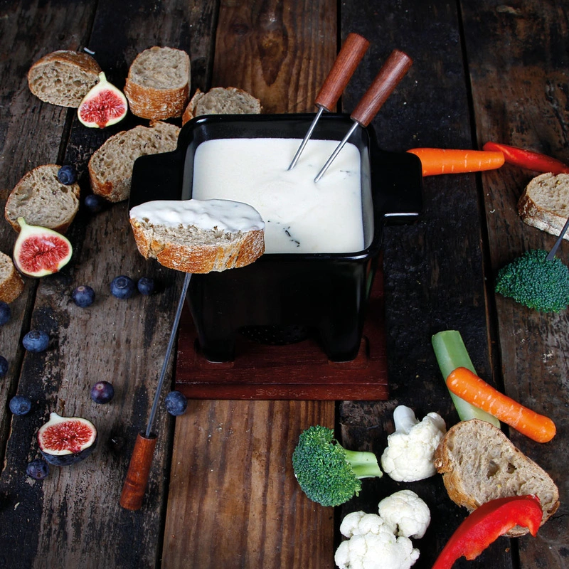 Boska - Zestaw do Fondue czarny, poj. <br>200ml, mahoń