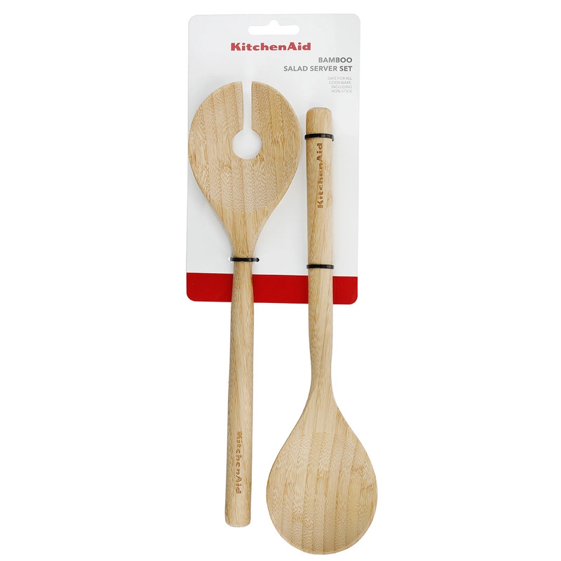 KitchenAid Culinary Tools - drewniane sztućce do sałaty CLASSIC Bamboo