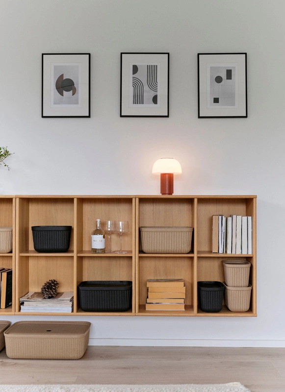 Zone Denmark - Pudełka do przechowywania 2 szt. Pulp 48x32x15 cm Black