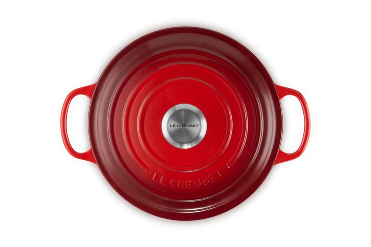 Le Creuset - garnek żeliwny Signature Saute wiśniowy 3,4 l 24 cm