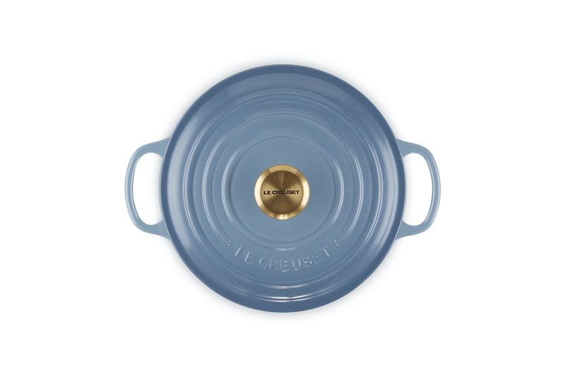 Le Creuset brytfanna żeliwna emaliowana Signature okrągła 20 cm 2,4l chambray