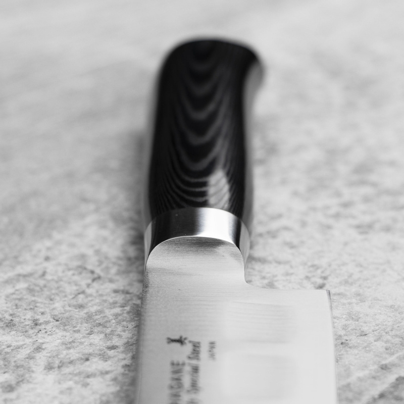 Tamahagane - SAN Black VG-5 Nóż Sujihiki żłobiony 24 cm