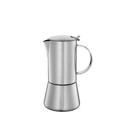 Cilio - kawiarka stalowa, śred. 10,5x20,5 cm, 6 filiżanek, satynowa Aida